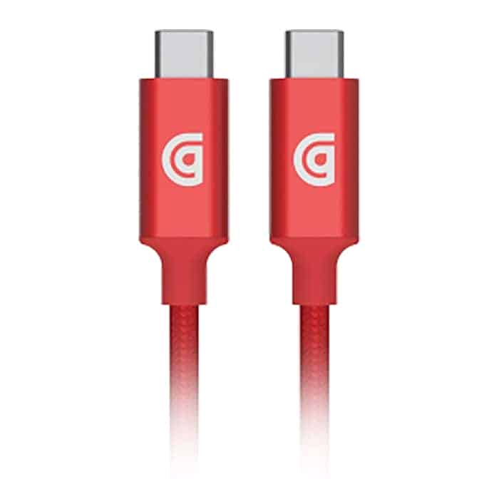 Griffin USB C to USB C Premium Braided Durable Charge/Sync Cable 1.8M upto 65W Red